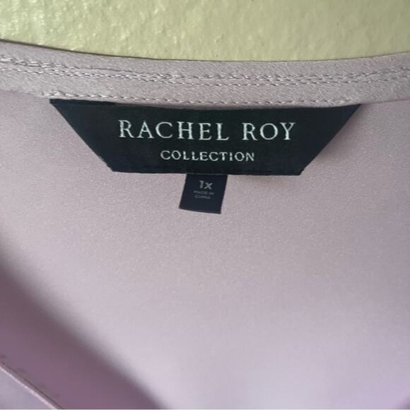 Rachel Ray Purple Satin Sleeveless Blouse Size 1X NWT - Picture 3 of 4